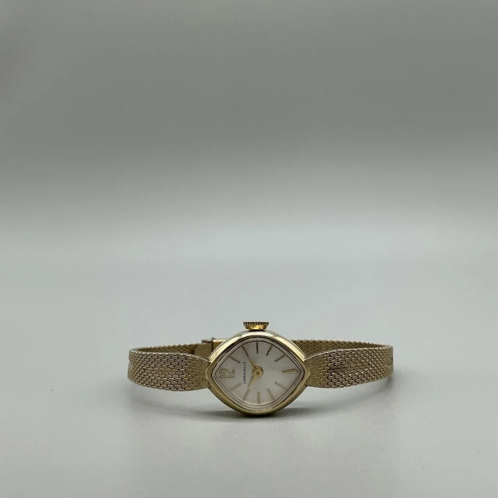 Vintage Caravelle Womens Watch 14mm 10K Rolled Gold Plated Manual Wind